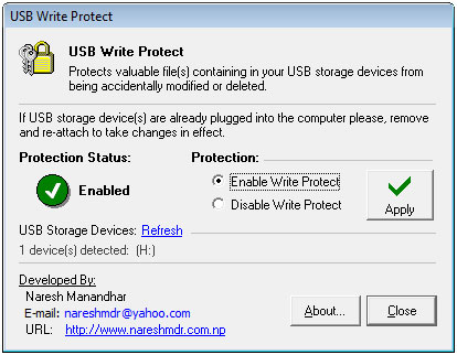 usb write protect